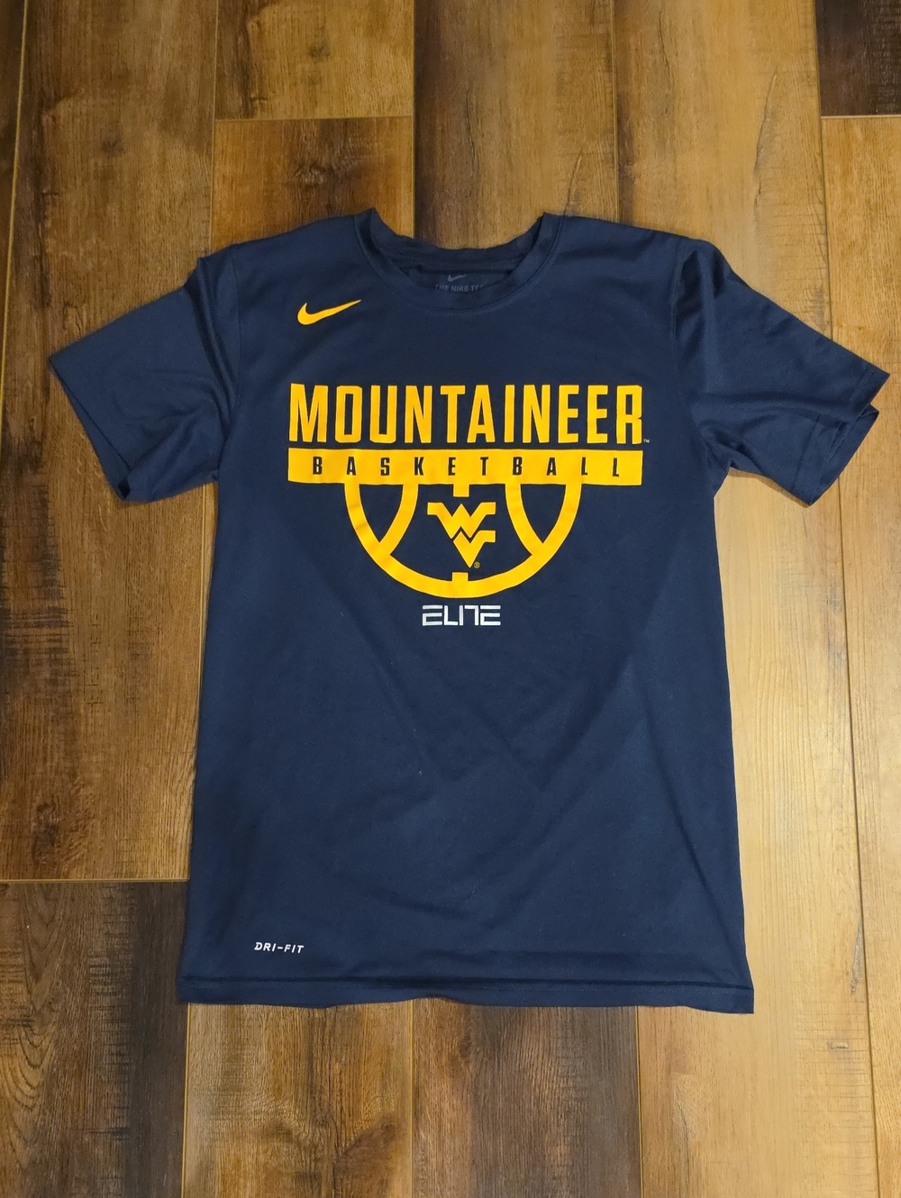 Nike Navy and Yellow Mountaineer Basketball Tee
